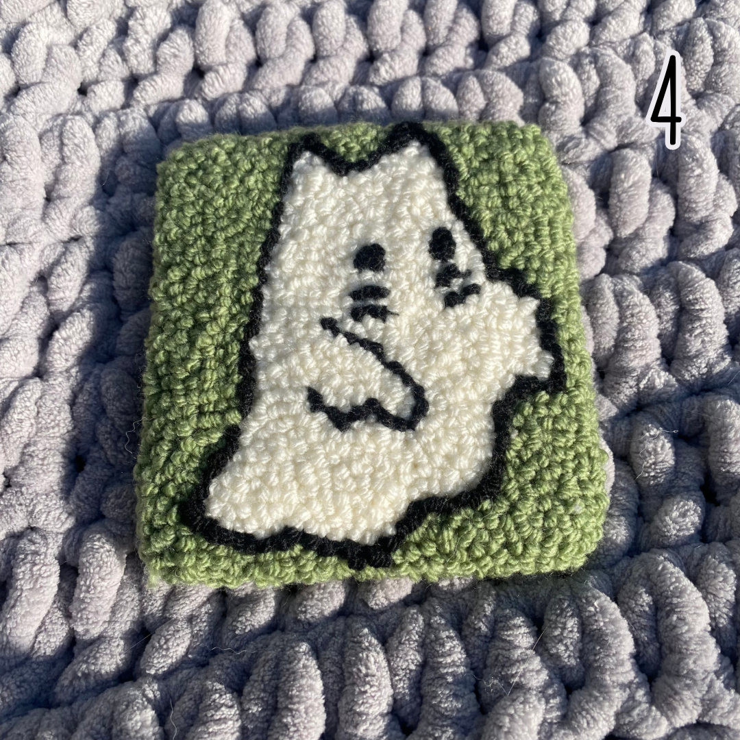 Spooky Cat Mug Rug