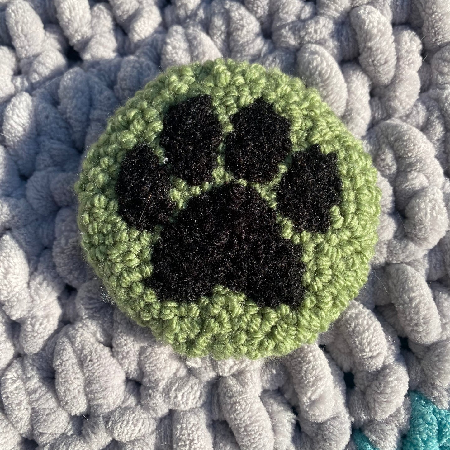 Paw Print Mug Rug Car Coaster