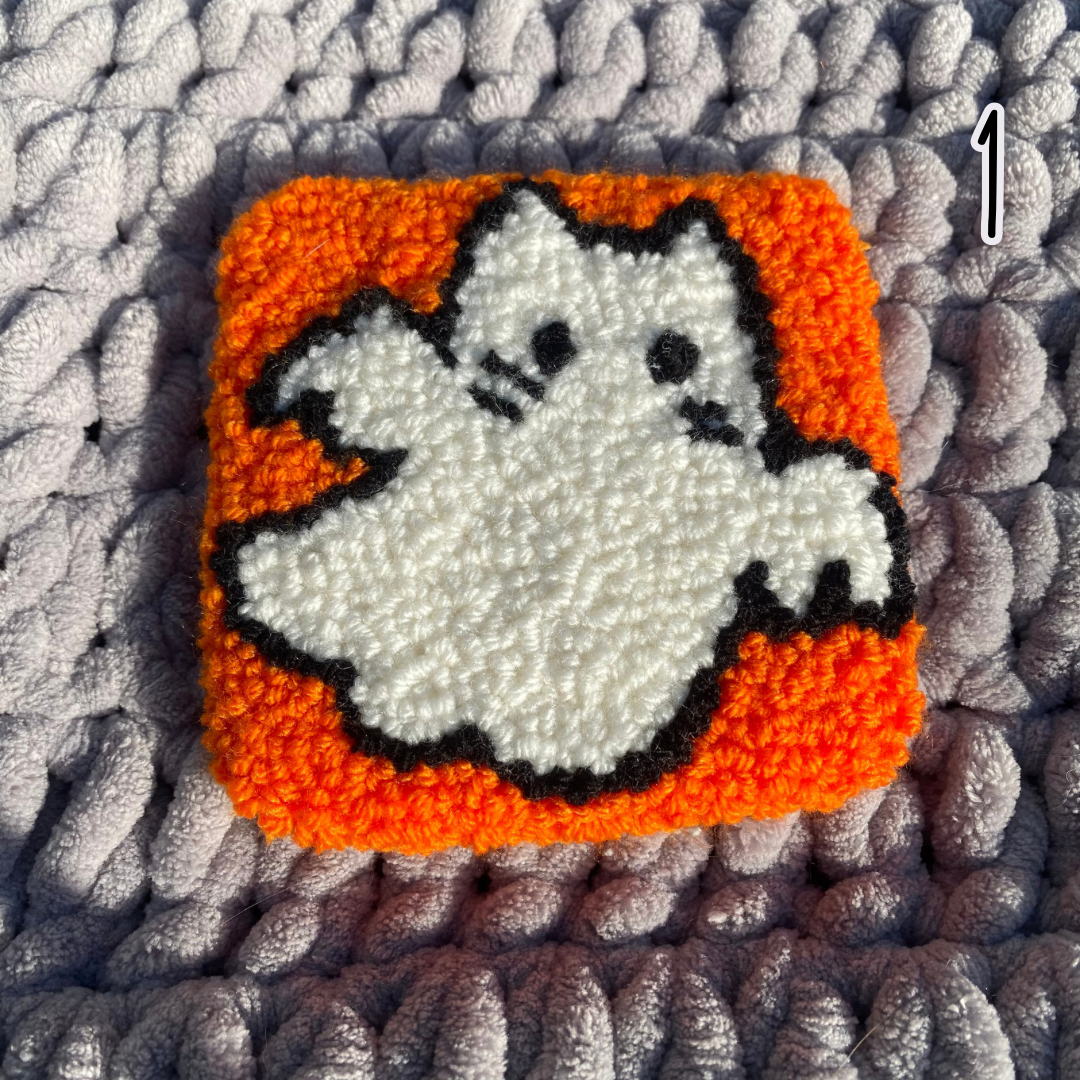 Spooky Cat Mug Rug