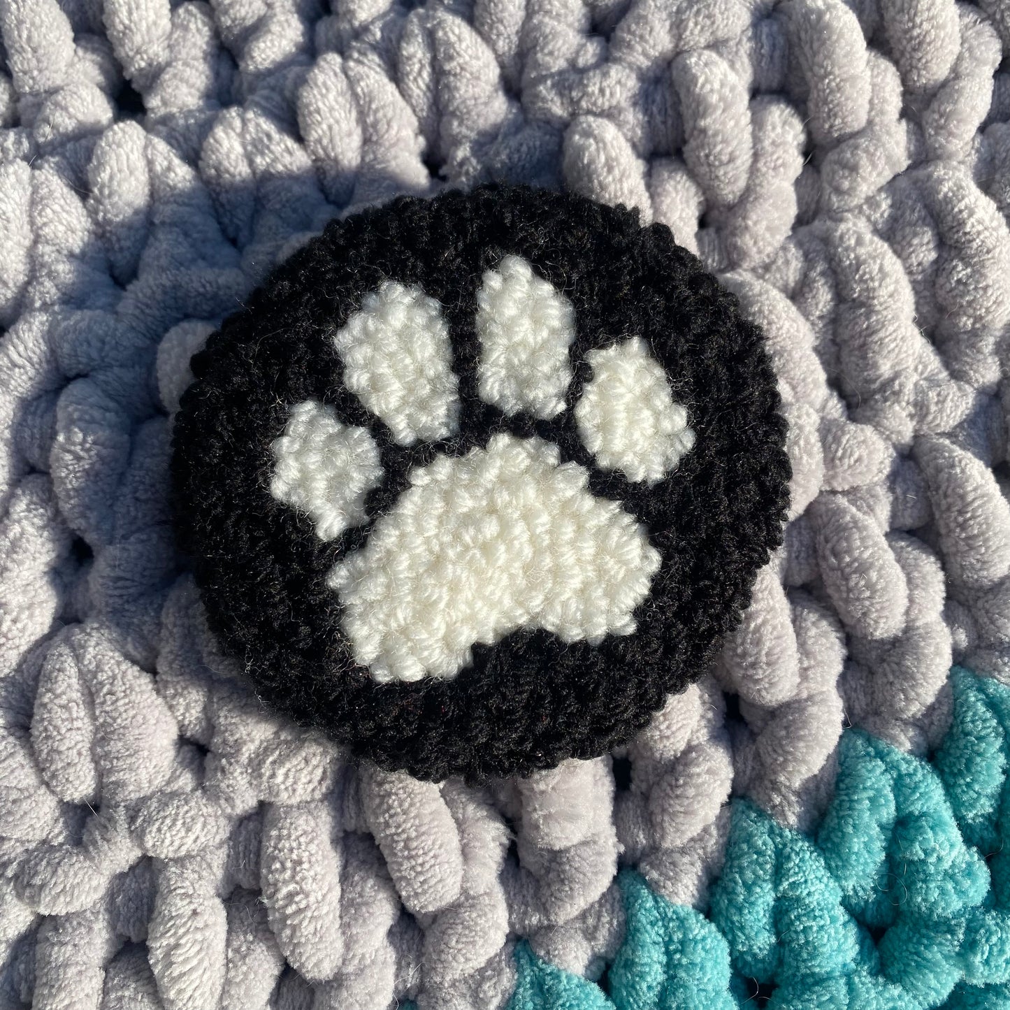 Paw Print Mug Rug Car Coaster